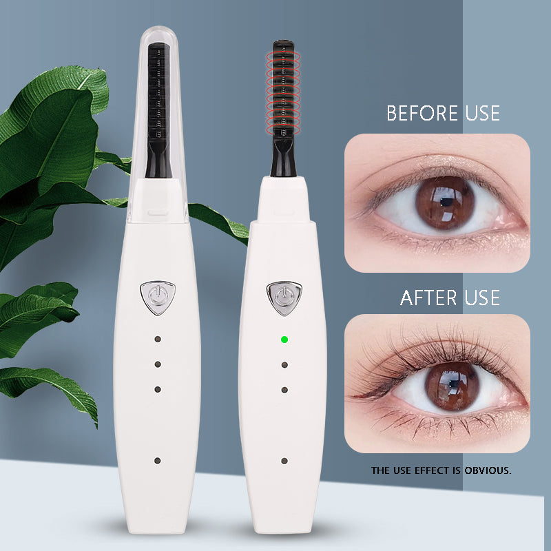 Electric Heated Eyelash Curler USB Rechargeable Eyelashes Curler Quick Heating Natural Eyelash Curler Long Lasting Makeup Tools 🇨🇳