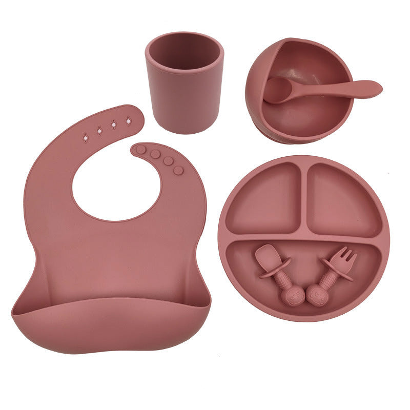 Baby Cutlery Set Silicone Bib Silicone Cup Spoon 🇨🇳
