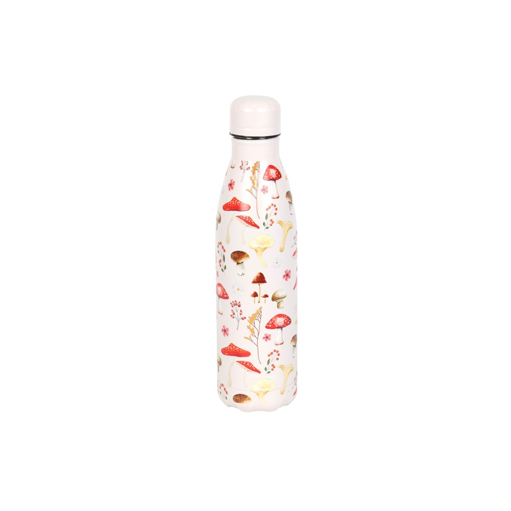 All Over Mushroom Print Metal Water Bottle 🇬🇧