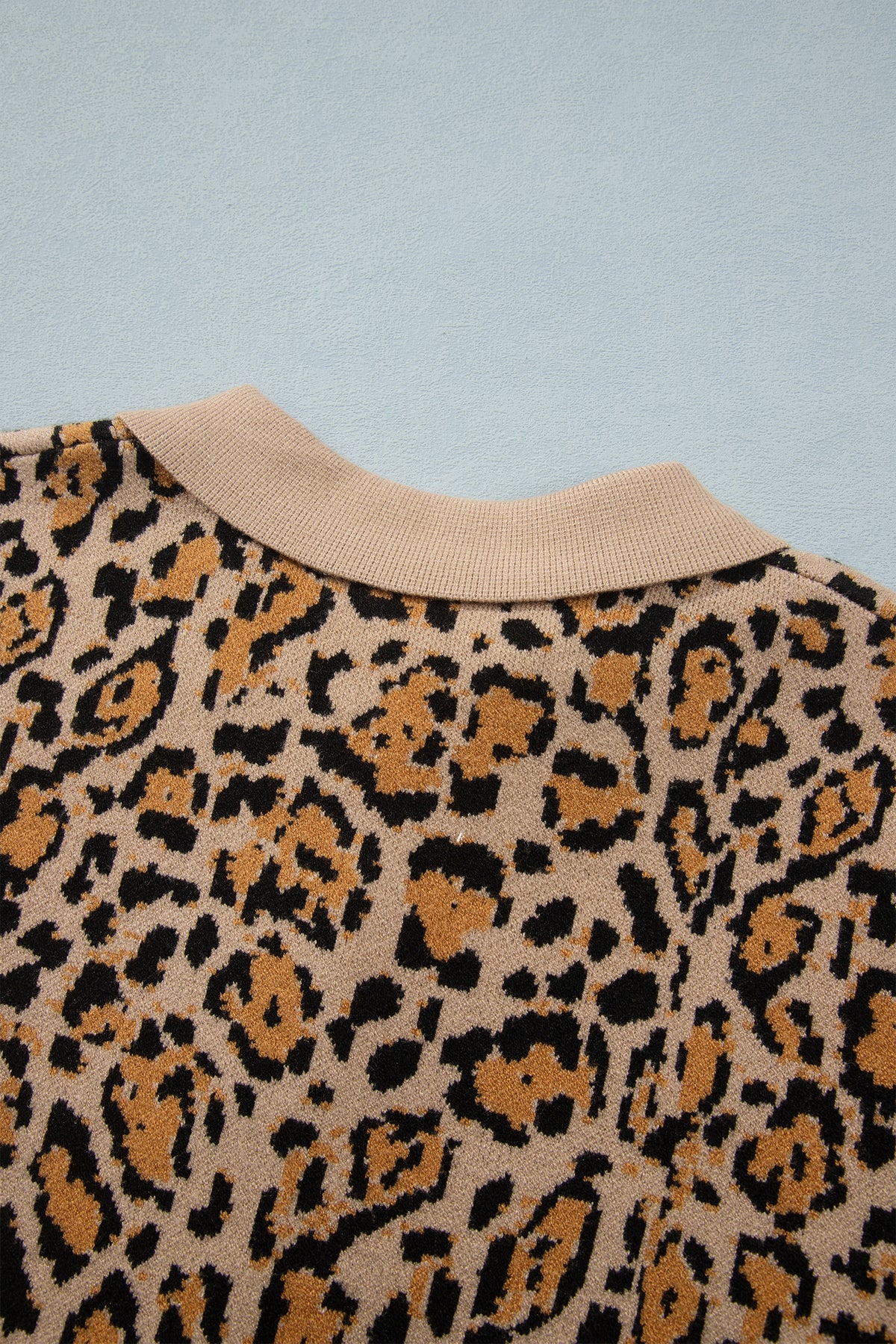 Brown Leopard Print Button-Up Cardigan Long Sleeve Cardigans 🇺🇸