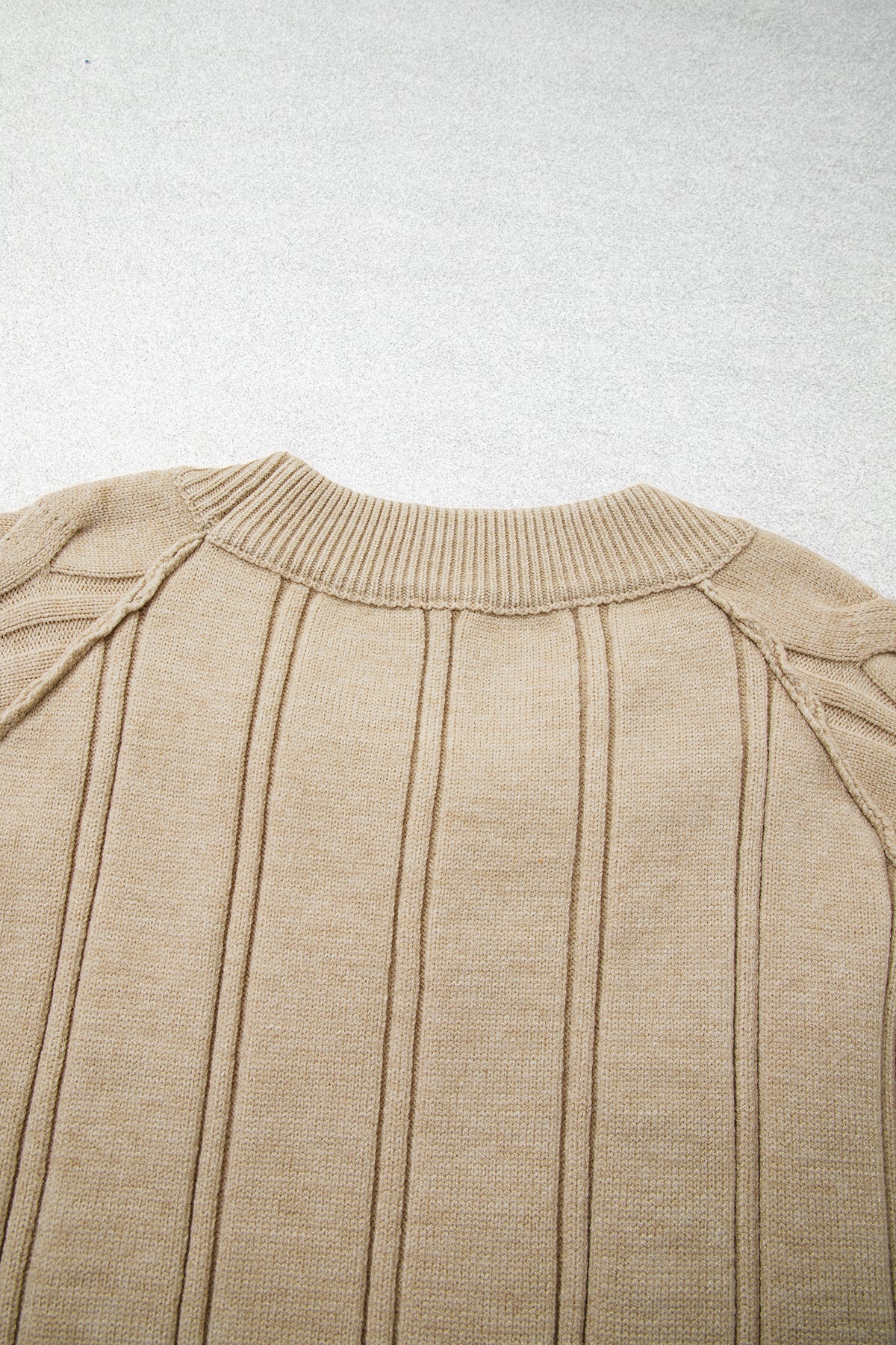 Parchment Oversized Cable Knit Long Sleeve Round Neck Tunic Length Plus Size Sweater 🇺🇸