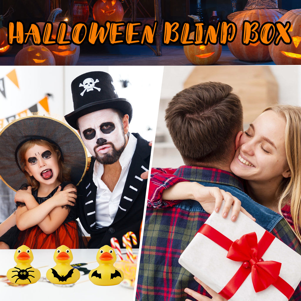 Dowmoo Halloween Duck Blind Box Countdown 24 Grid Surprise Decoration Rubber Duck Blind Box Toy 🇨🇳