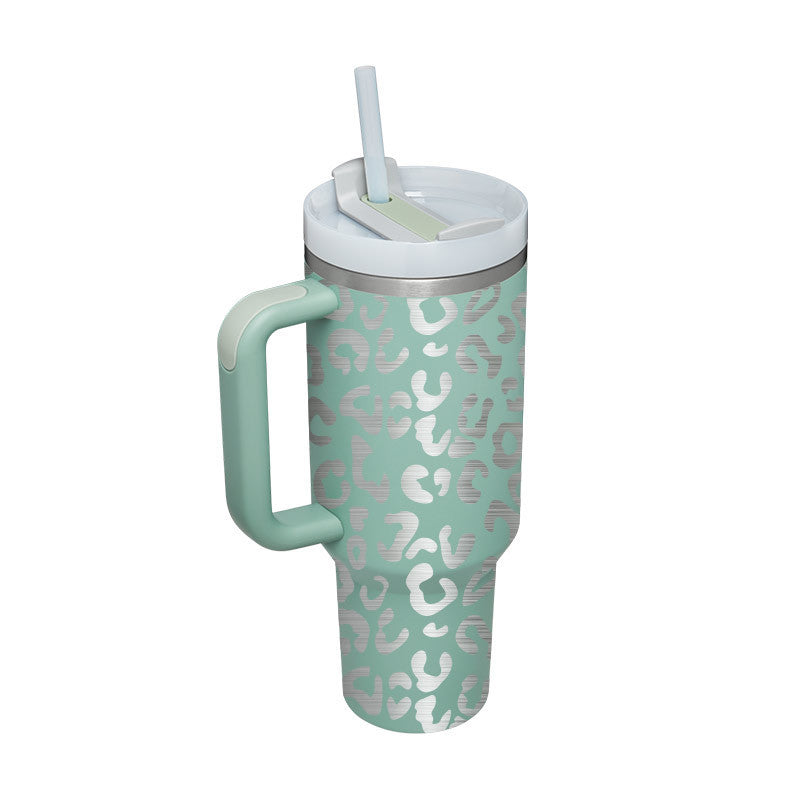 40 Oz Tumbler With Handle Straw Insulated, Stainless Steel,Spill Proof, Vacuum insulated With Lid Tapered 🇨🇳