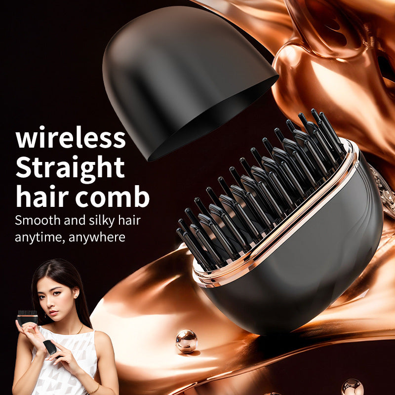 Mini Hair Straightening Comb Wireless Charging Portable Multifunctional Hair Styling Comb Straightener 🇨🇳