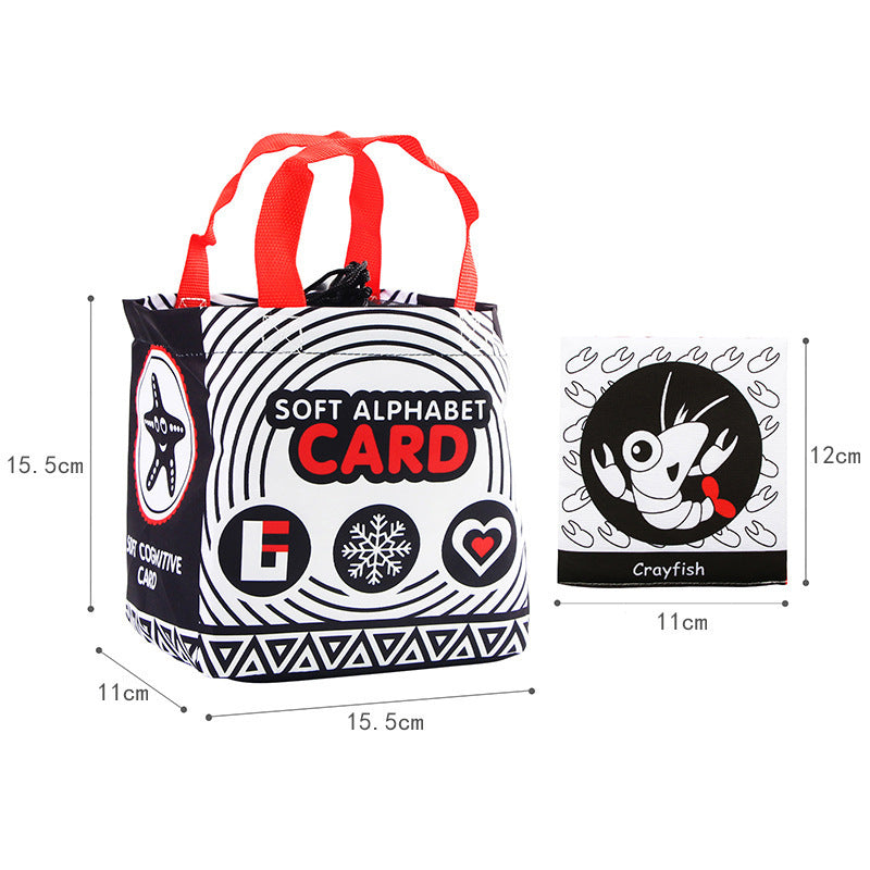New Baby Early Education Enlightenment Animal Alphanumeric Cognitive Card Cloth Book Buggy Bag 🇨🇳