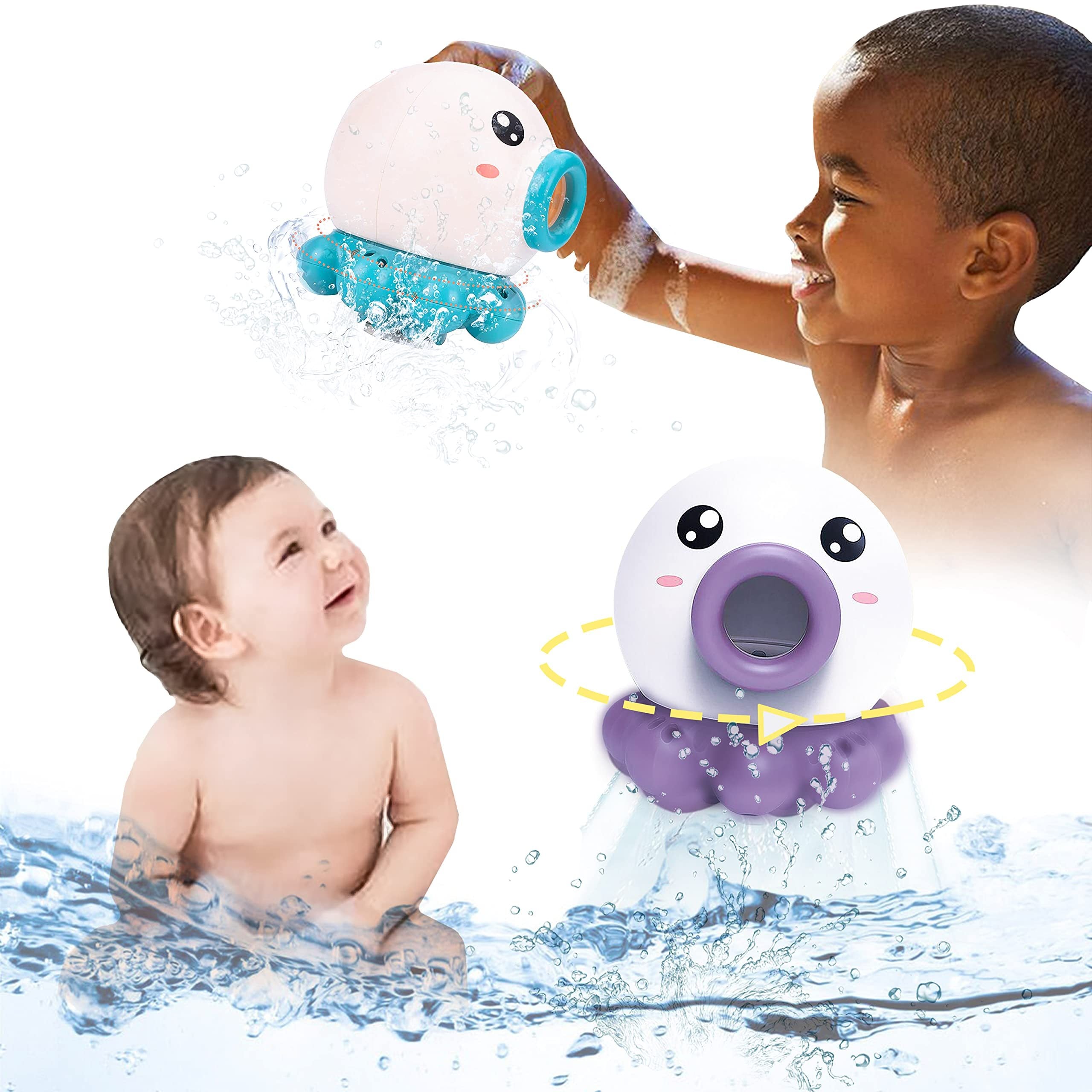 Octopus Fountain Bath Toy Water Jet Rotating Shower Bathroom Toy Summer Water Toys Sprinkler Beach Toys Kids Water Toys 🇨🇳