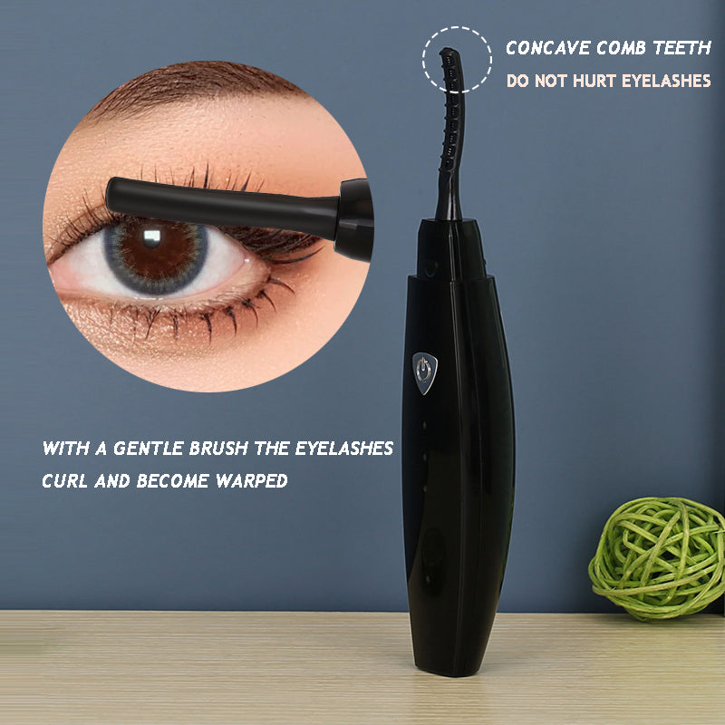 Electric Heated Eyelash Curler USB Rechargeable Eyelashes Curler Quick Heating Natural Eyelash Curler Long Lasting Makeup Tools 🇨🇳