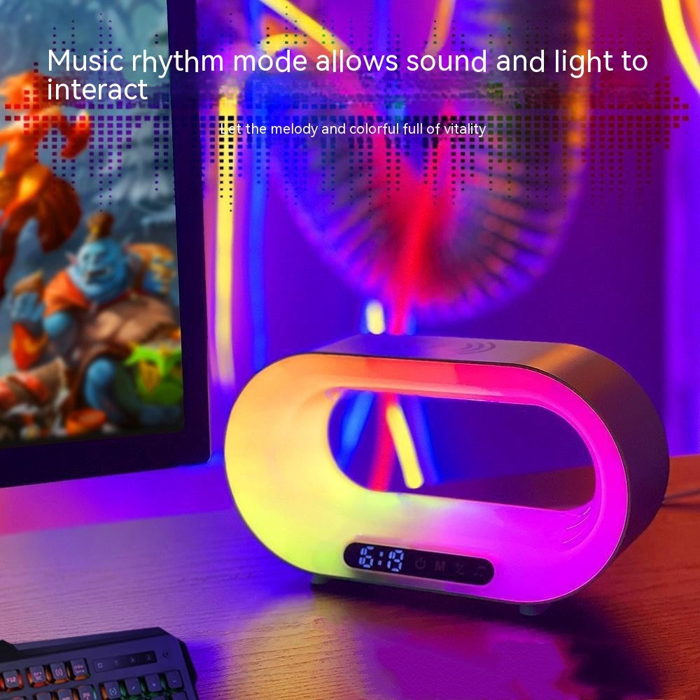 Multi-function 3 In 1 LED Night Light APP Control RGB Atmosphere Desk Lamp Smart Multifunctional Wireless Charger Alarm Clock 🇨🇳
