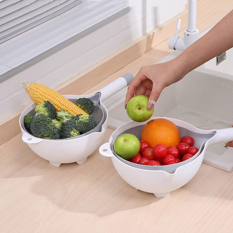 Double-layer Drain Basket Home Living Room Creative Kitchen Gadgets 🇨🇳