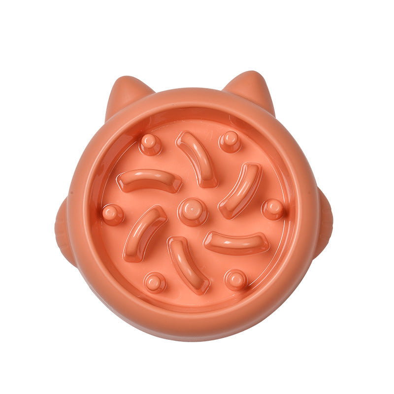 Pet Dog Cat Slow Feeder Bowls Anti Choking Slow Feeder Dish Bowl Home Dog Eating Plate Anti Gulping Bowl Supplies 🇨🇳