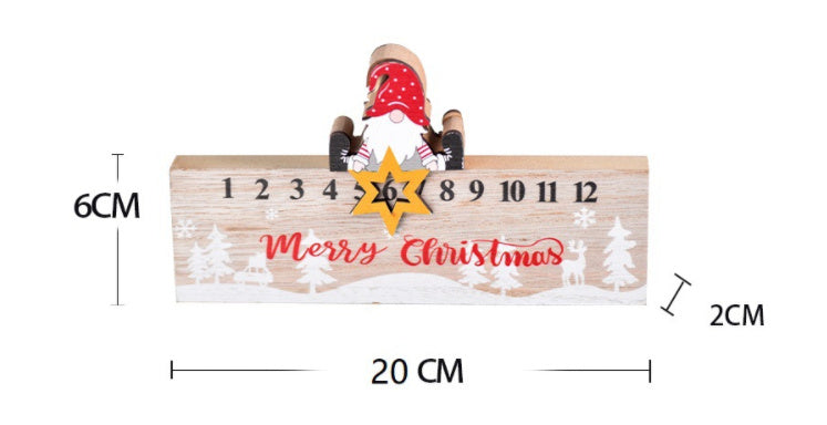Christmas Wooden Calendar Mobile Ornaments 🇨🇳