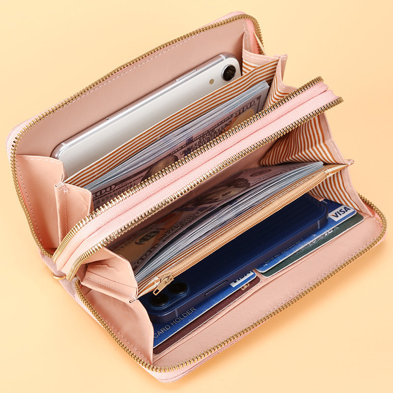 Women's Simple Double Zipper Multiple Card Slots Long Wallet 🇨🇳