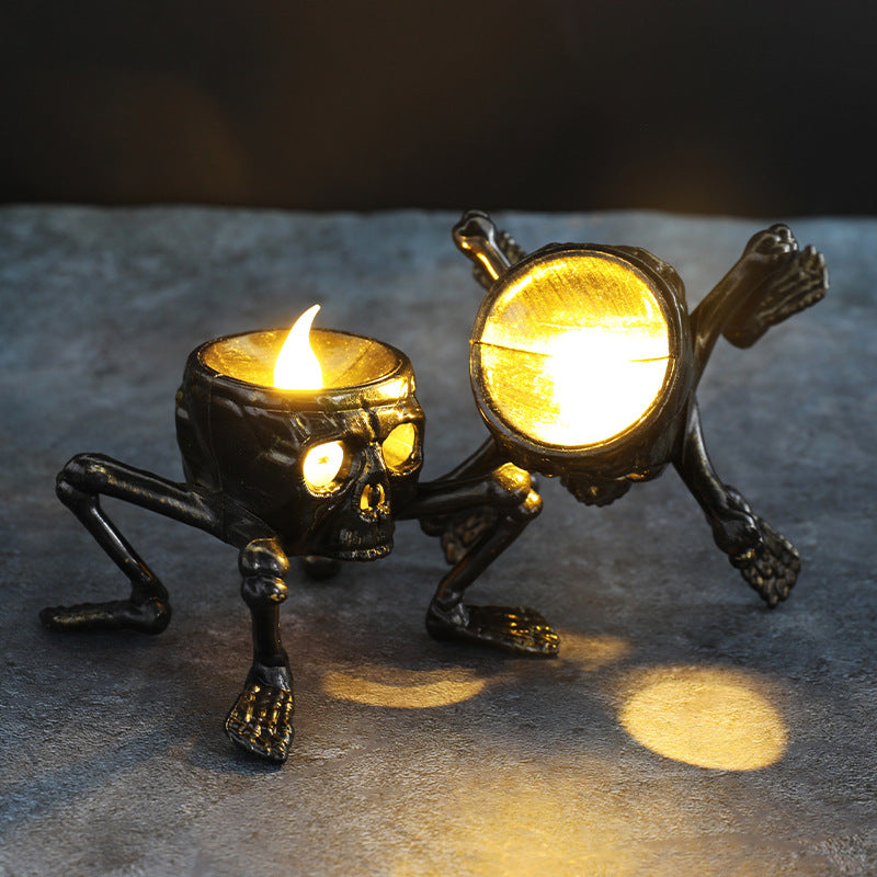 Halloween Skull Hand Lantern Atmosphere Decoration Props Skull Foot Night Lantern Halloween Candle Lantern 🇬🇧