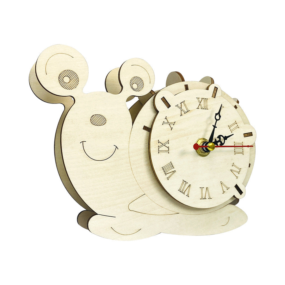 3D Jigsaw Toy Wooden Snail Clock 🇨🇳