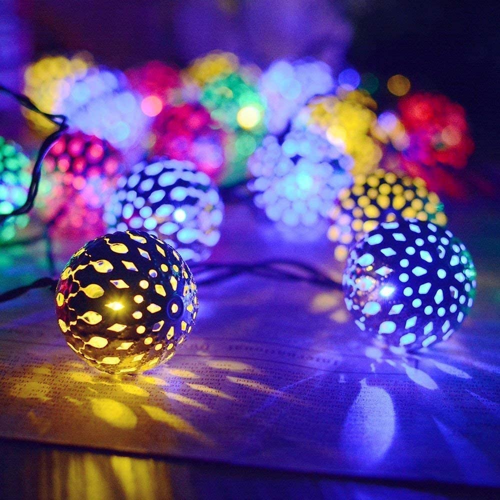 20Led 3m Light String Cotton Light String Christmas Fairy Decorative Light Rattan Balls 🇨🇳