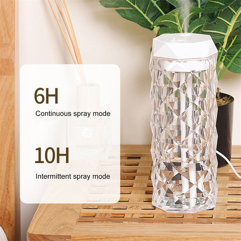 Crystal Lamp Air Humidifier Color Night Light Touch Lamp With Cool Mist Maker Fogger LED Atmosphere Room Decoration Home Decor Lights 🇨🇳