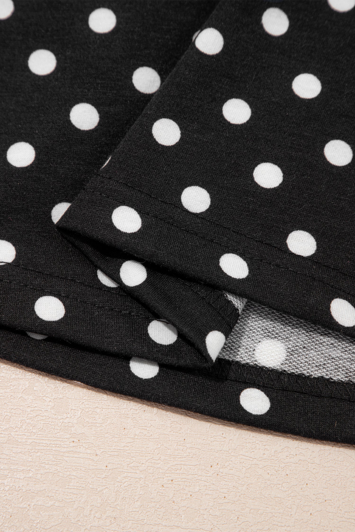 Black Polka Dot Drawstring Casual Mini Skort 🇺🇸