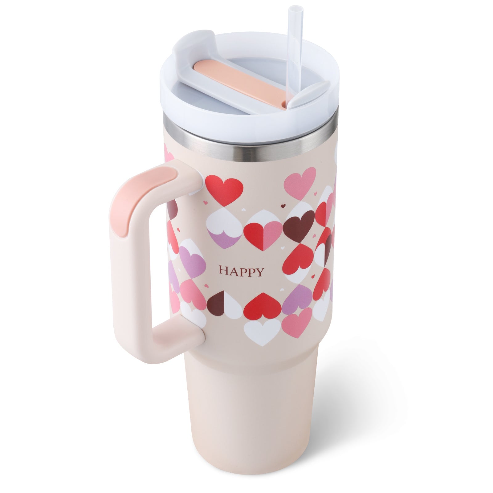 40 Oz Tumbler With Handle Straw Insulated, Stainless Steel,Spill Proof, Vacuum insulated With Lid Tapered 🇨🇳