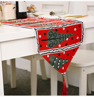 Christmas decorations knitting cloth table runner 🇨🇳
