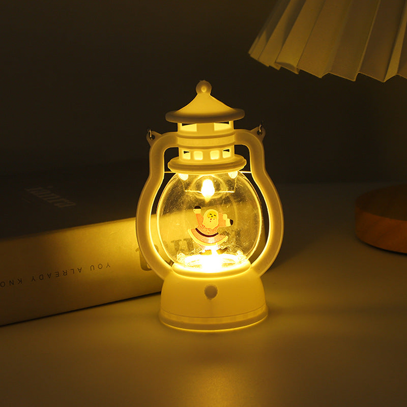 Christmas decoration LED luminous small oil lamp desktop ornament hand-held wind lamp 🇨🇳