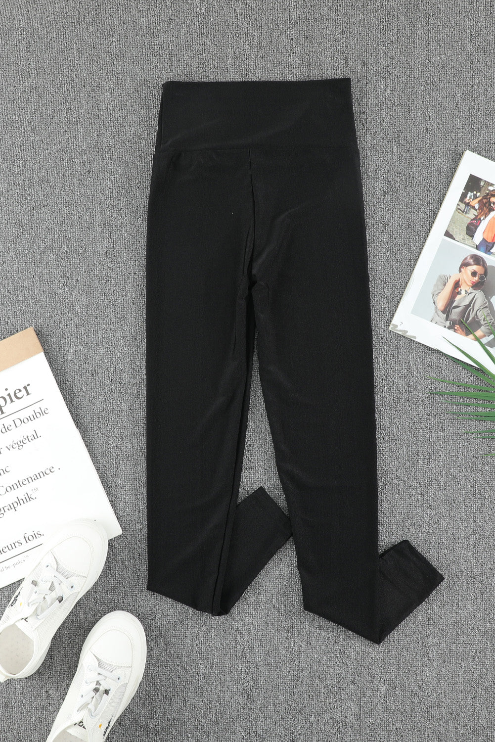 Black High Rise Tight Leggings with Waist Cincher 🇺🇸