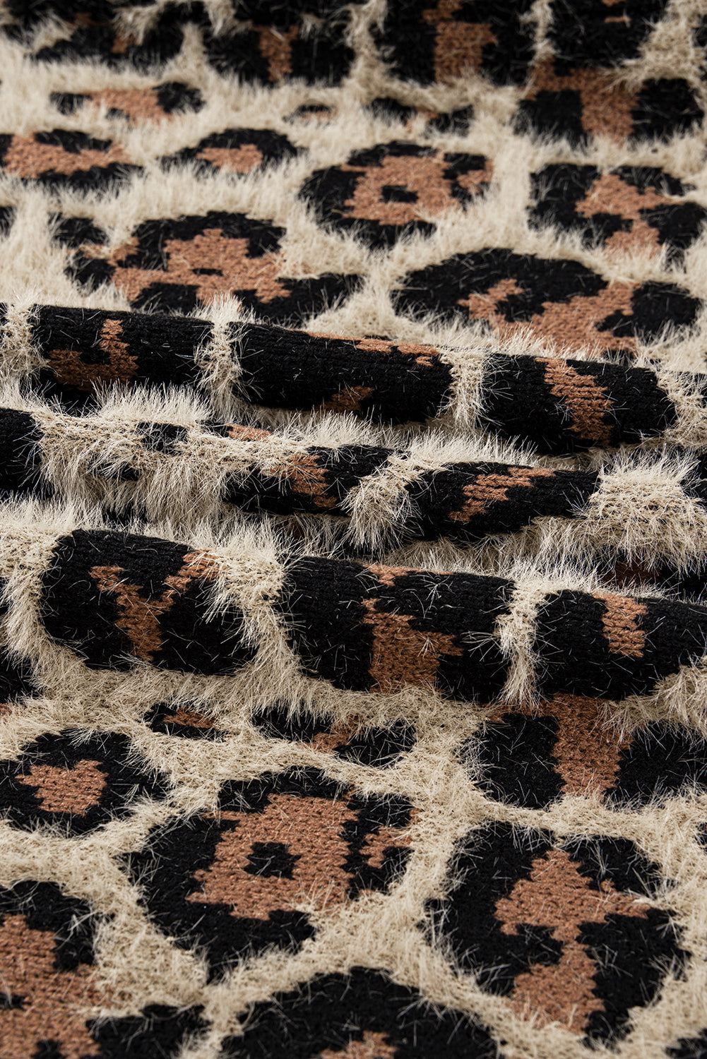 Brown Leopard Open Casual Cardigan 🇺🇸