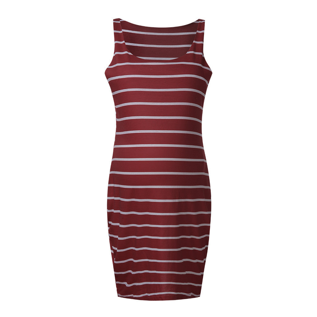 Striped Maternity Vest Dress 🇨🇳