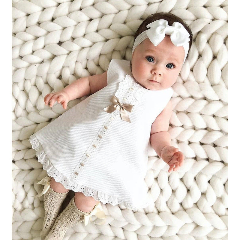 Girls baby sleeveless bow skirt 🇨🇳