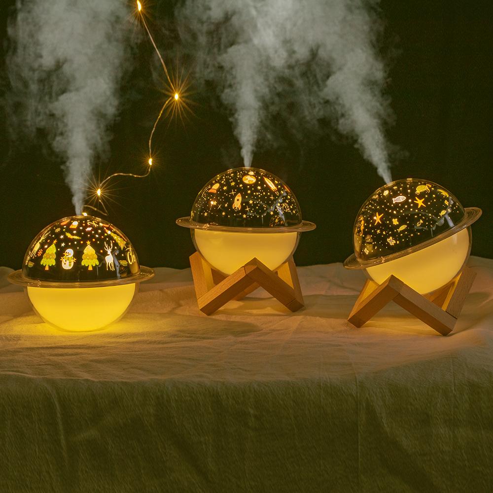 Planet Lamp Air Humidifier USB Ultrasonic Aroma Essential Oil Diffuser LED Night Light UFO Diffuser 🇨🇳