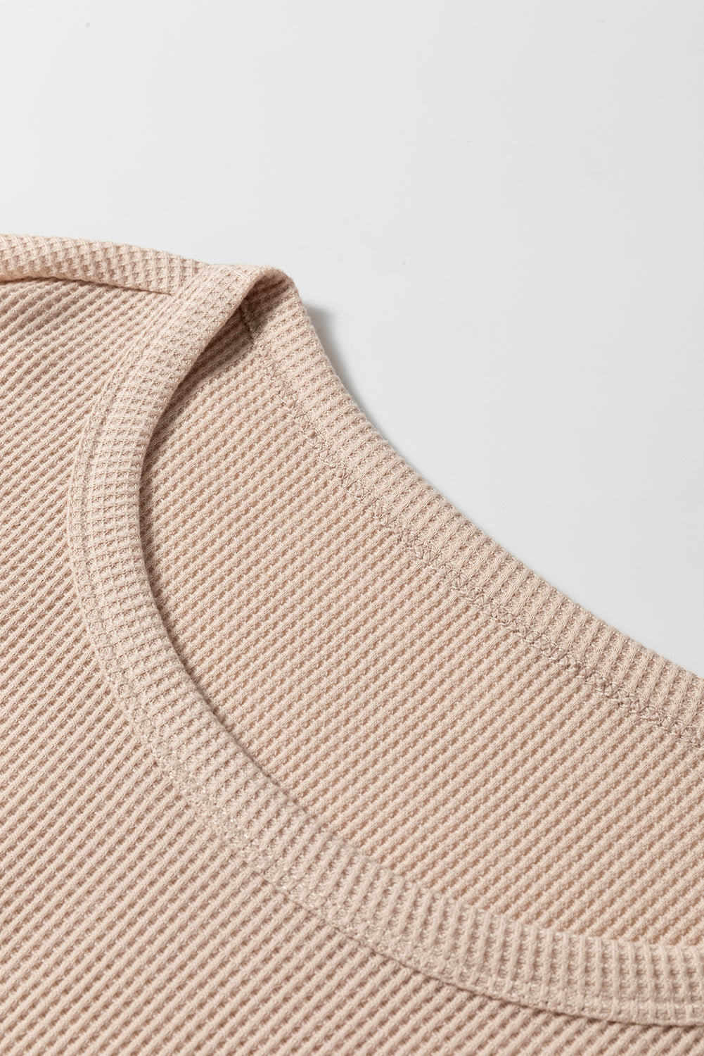 Parchment Textured Long Sleeve T Shirt and Pants Lounge Set 🇨🇳