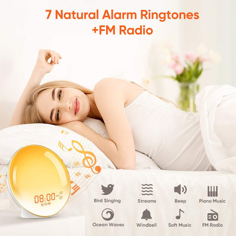 Simulated Sunrise Wake-up Light LED Alarm Clock 🇨🇳