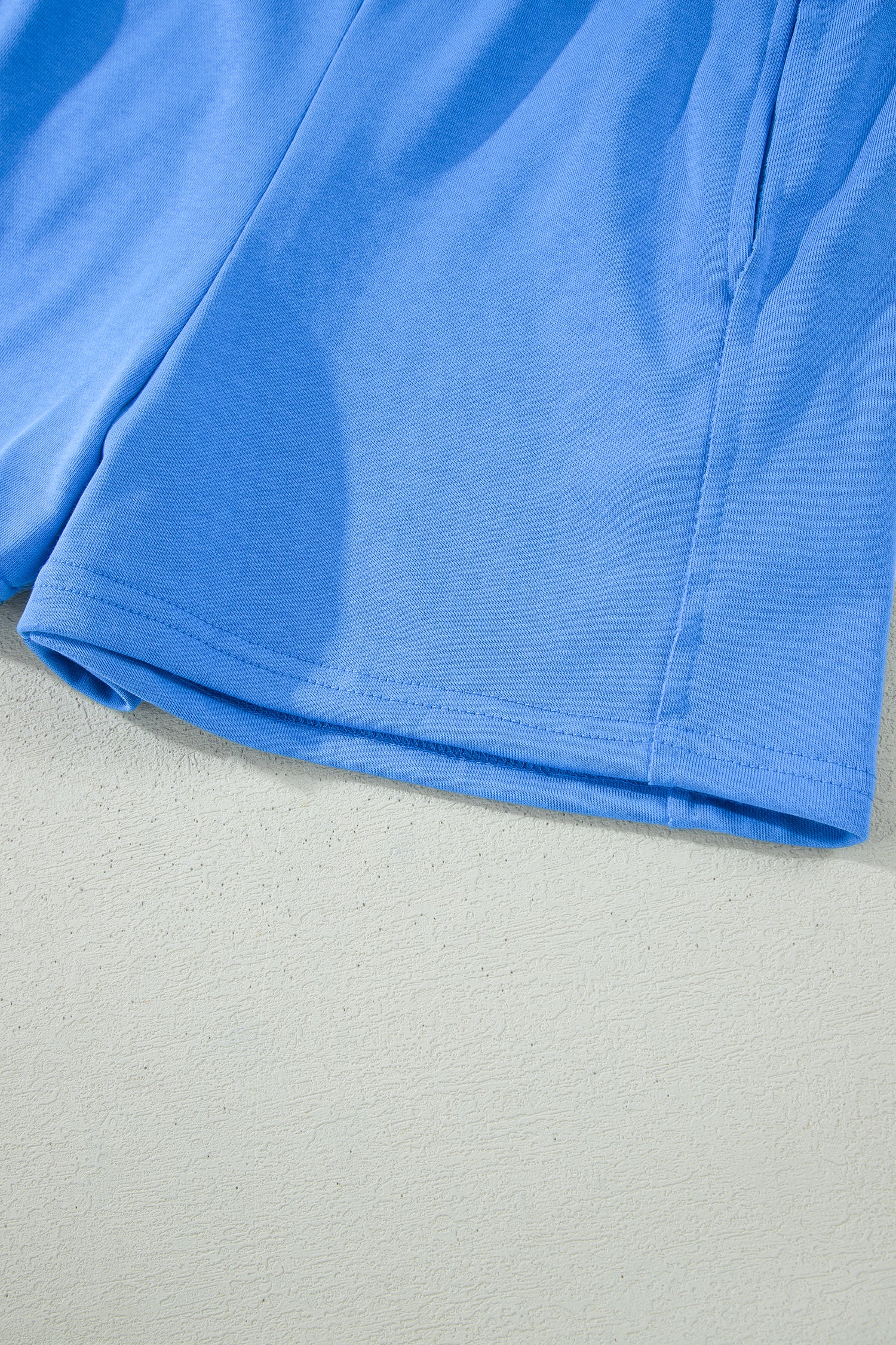 Sky Blue Slim Tank Top Elastic High Waist Shorts 2pcs Outfit 🇺🇸