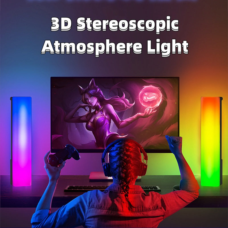 3D RGB Light Pick-up Table Top Ambiance Lamp Colorful Music Voice-activated Rhythm Light Home Decor For PC Game 🇨🇳