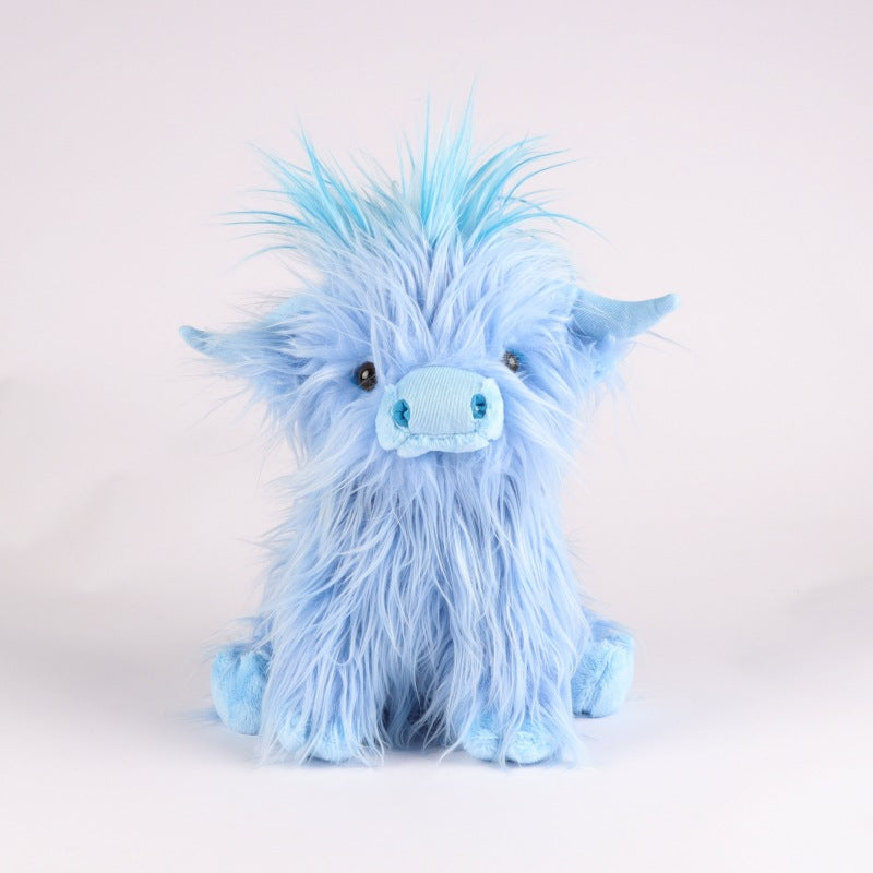 Highland Cow plush toy simulation long haired cow figurine 🇨🇳