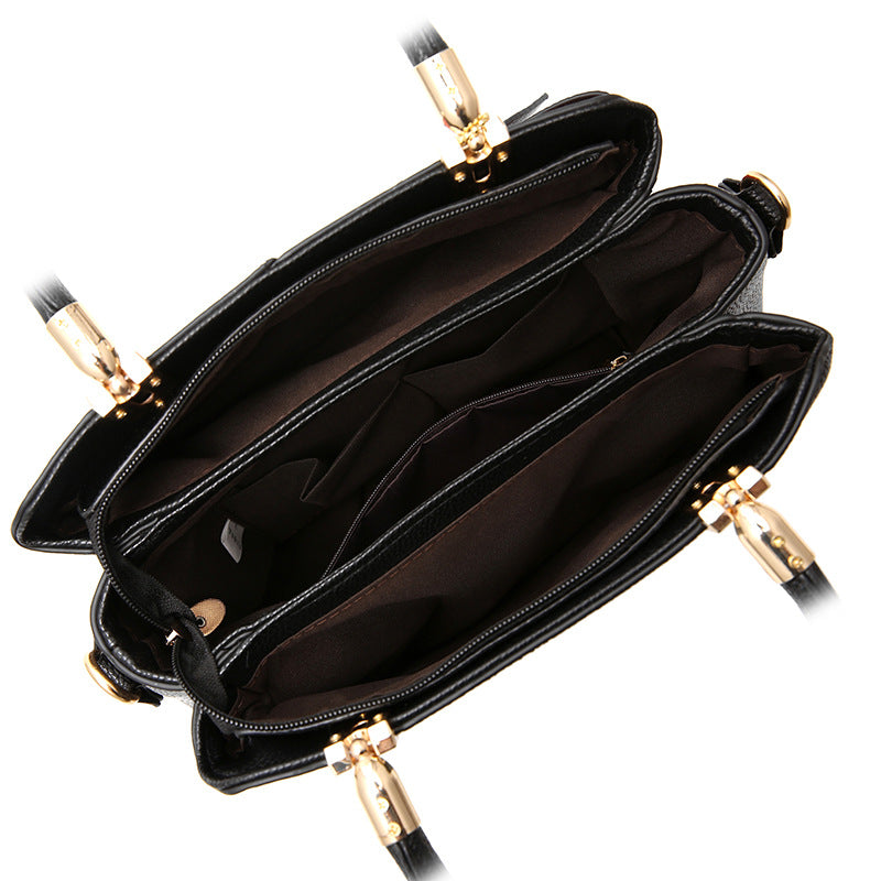 Women's contrast color handbag shoulder bag 🇨🇳