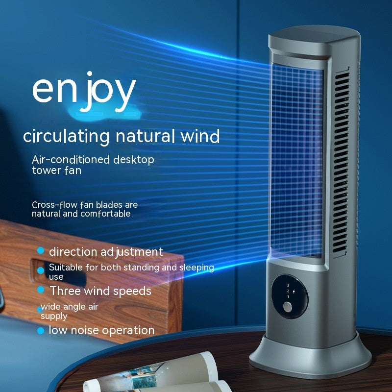 Silent And Portable USB Desktop Vertical Leafless Tower Fan 🇨🇳