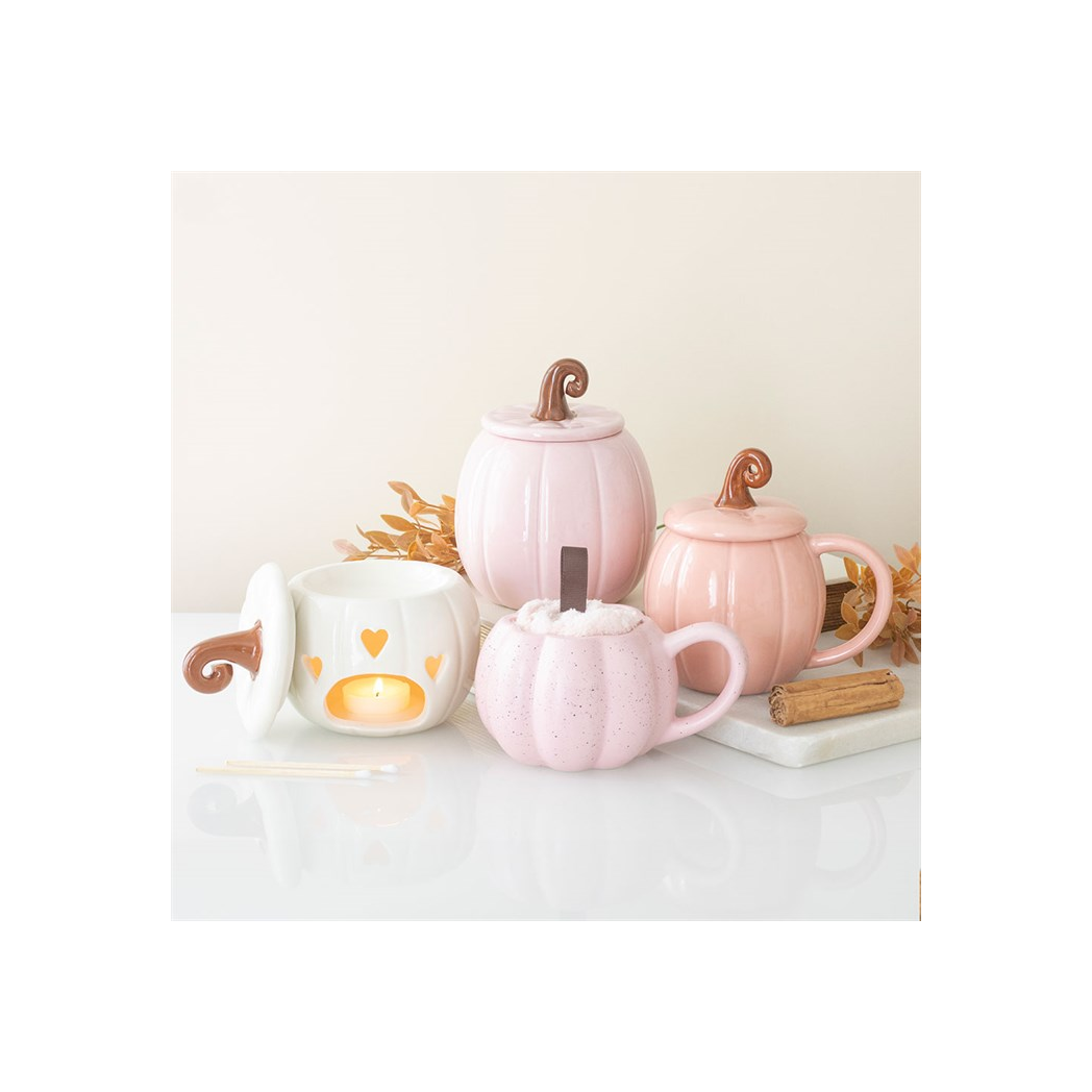 Pink Curly Pumpkin Oil Burner 🇬🇧