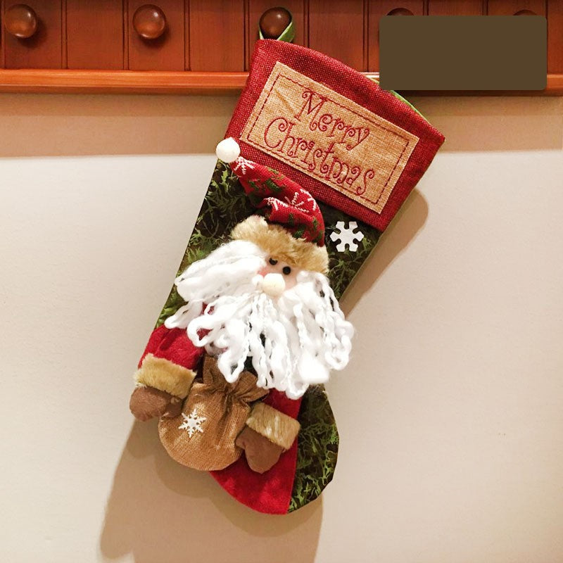 Christmas Stocking Socks Snowman Santa Elk Xmas Fireplace 🎄 🇬🇧