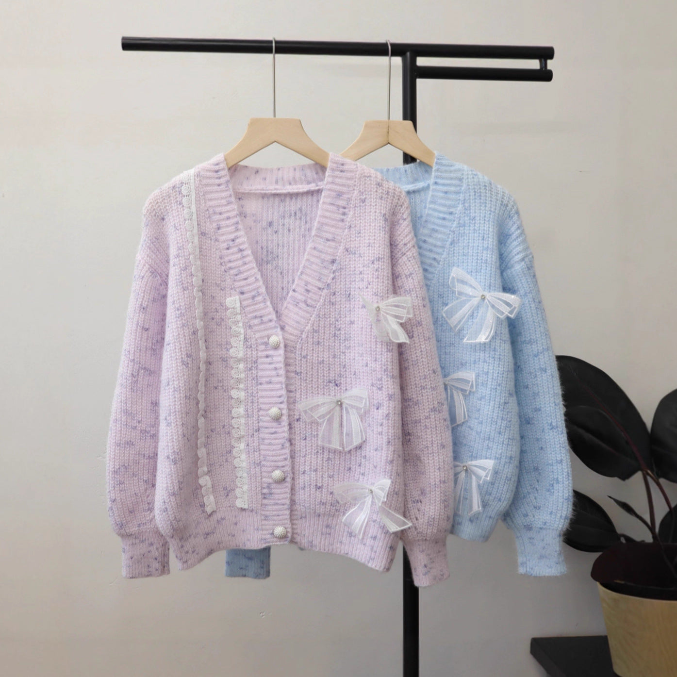 Bow Sweater design Style Knitted Cardigan 🇨🇳