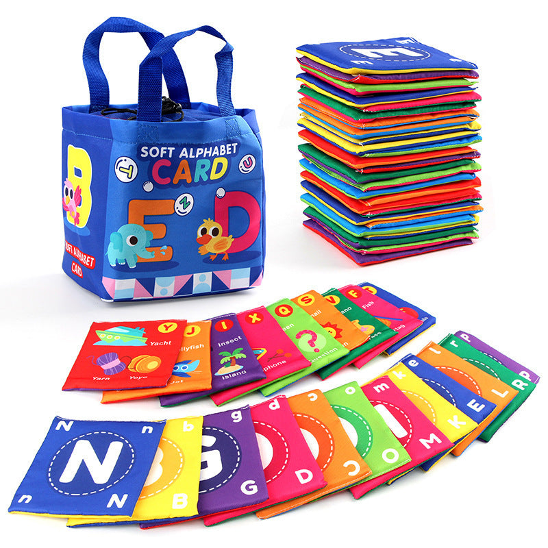 New Baby Early Education Enlightenment Animal Alphanumeric Cognitive Card Cloth Book Buggy Bag 🇨🇳