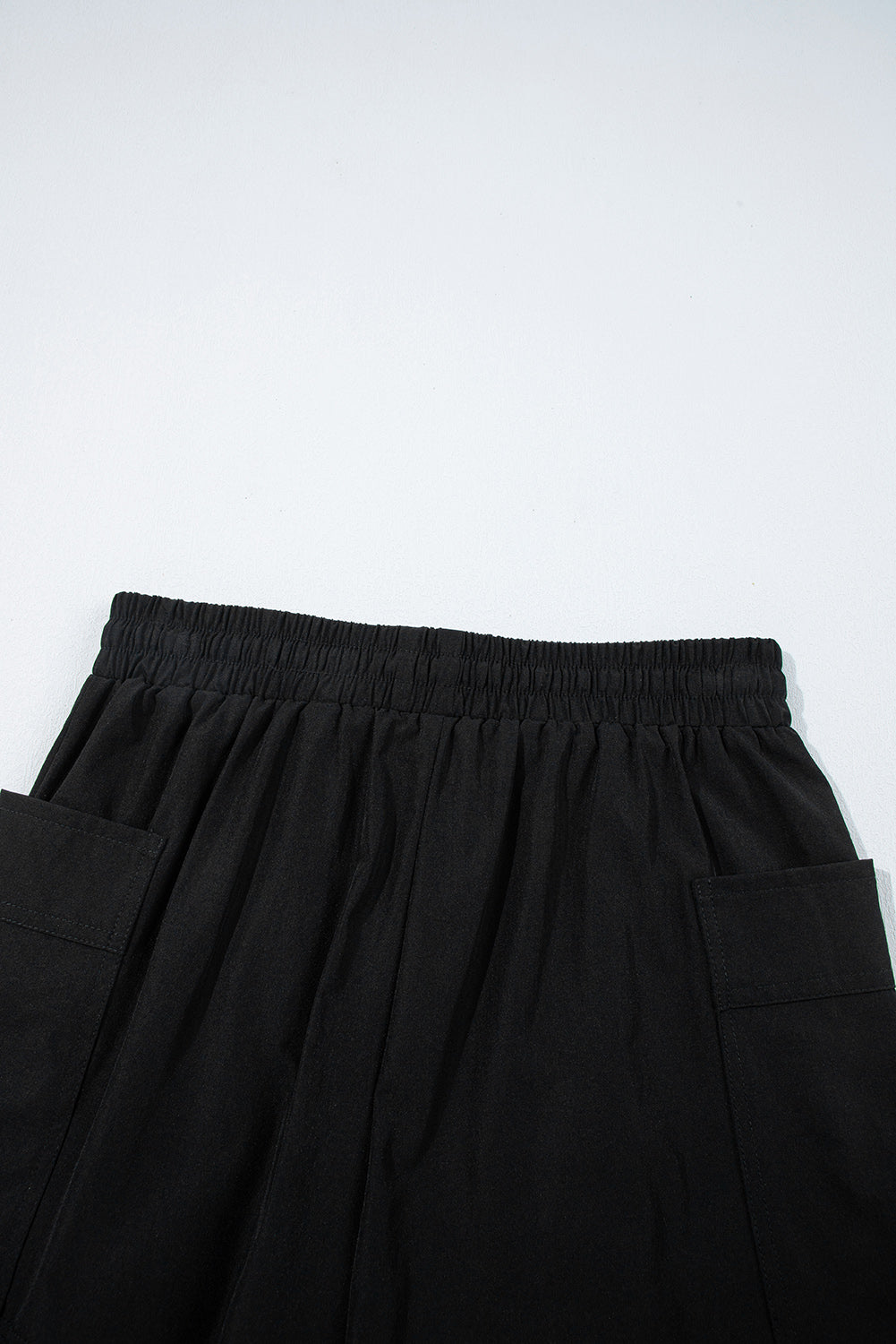 Black Cargo Pocket Elastic Waist Active Casual Skort 🇬🇧