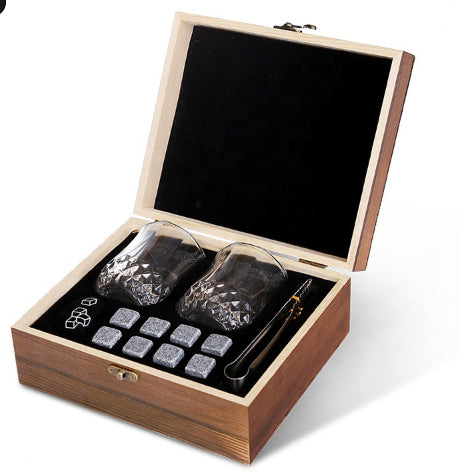 Whisky Stone Whisky Stones Glass Wooden Gift Box 🇨🇳