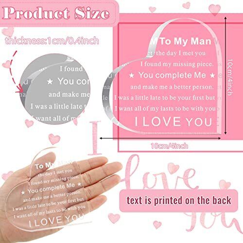 New Acrylic Transparent Heart Decoration Gifts 🇨🇳