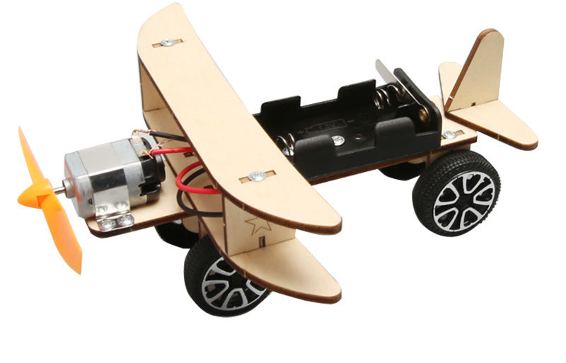 Wooden DIY Airplane Kids Puzzles Helicopter School Projects Experiment Kits Science Toys For Children Education 🇨🇳
