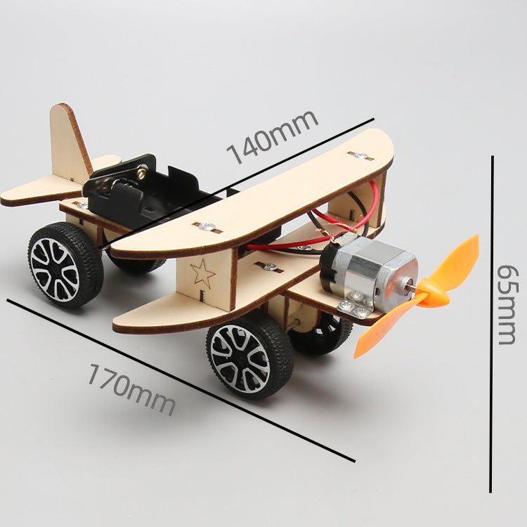 Wooden DIY Airplane Kids Puzzles Helicopter School Projects Experiment Kits Science Toys For Children Education 🇨🇳