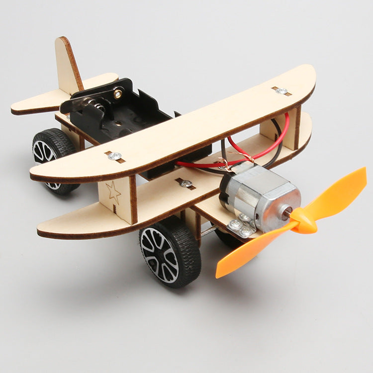 Wooden DIY Airplane Kids Puzzles Helicopter School Projects Experiment Kits Science Toys For Children Education 🇨🇳