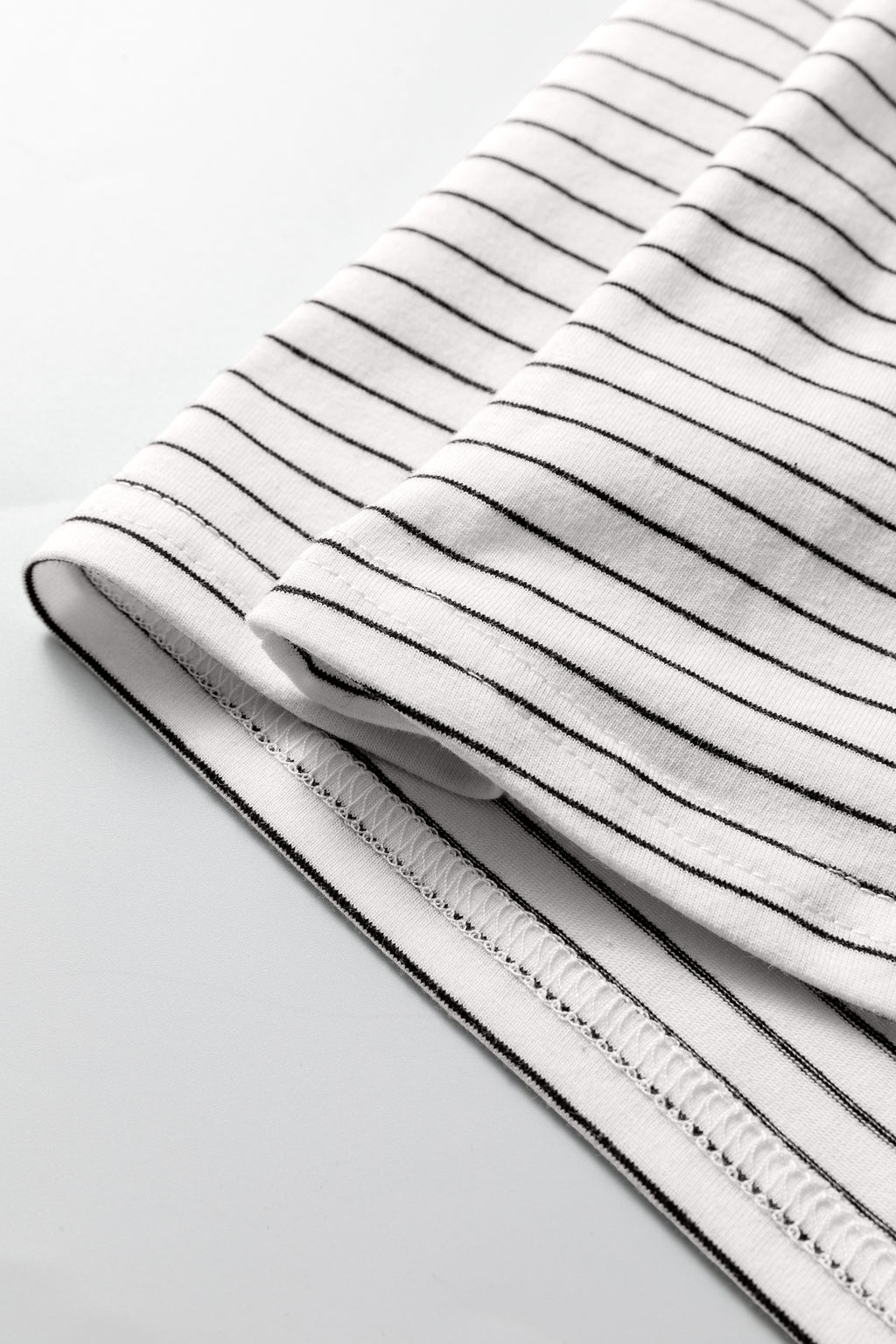 White Stripe Square Neck Long Sleeve Top 🇺🇸