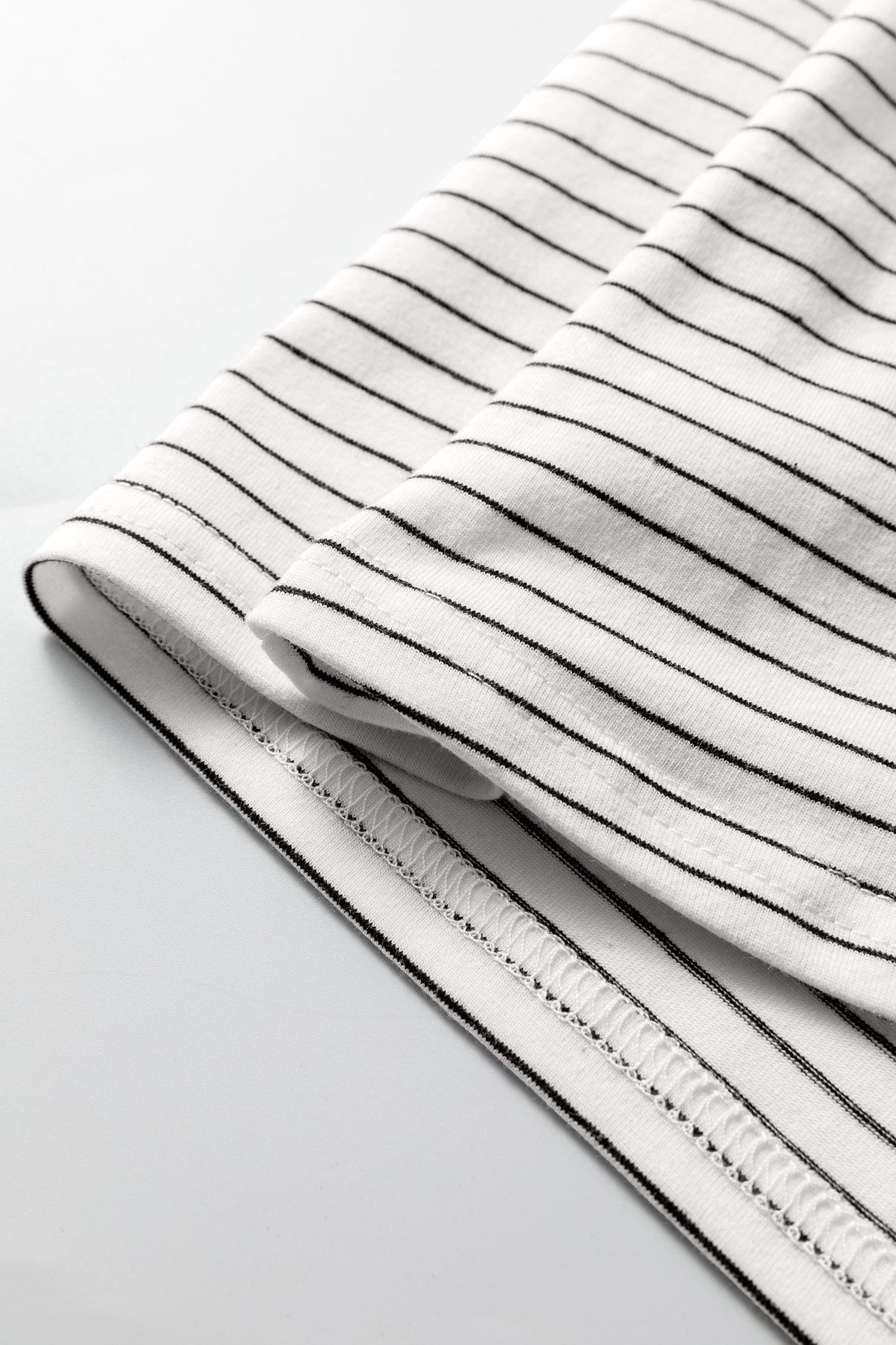 White Stripe Square Neck Long Sleeve Top 🇺🇸