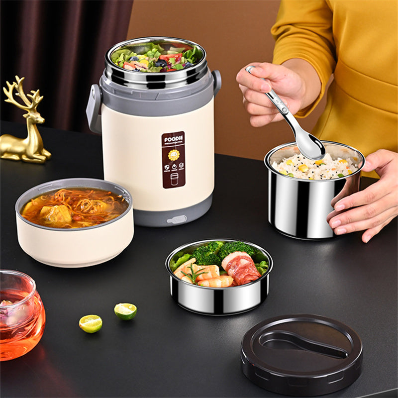 Double layer portable insulated lunch box thermostatic pot 🇨🇳