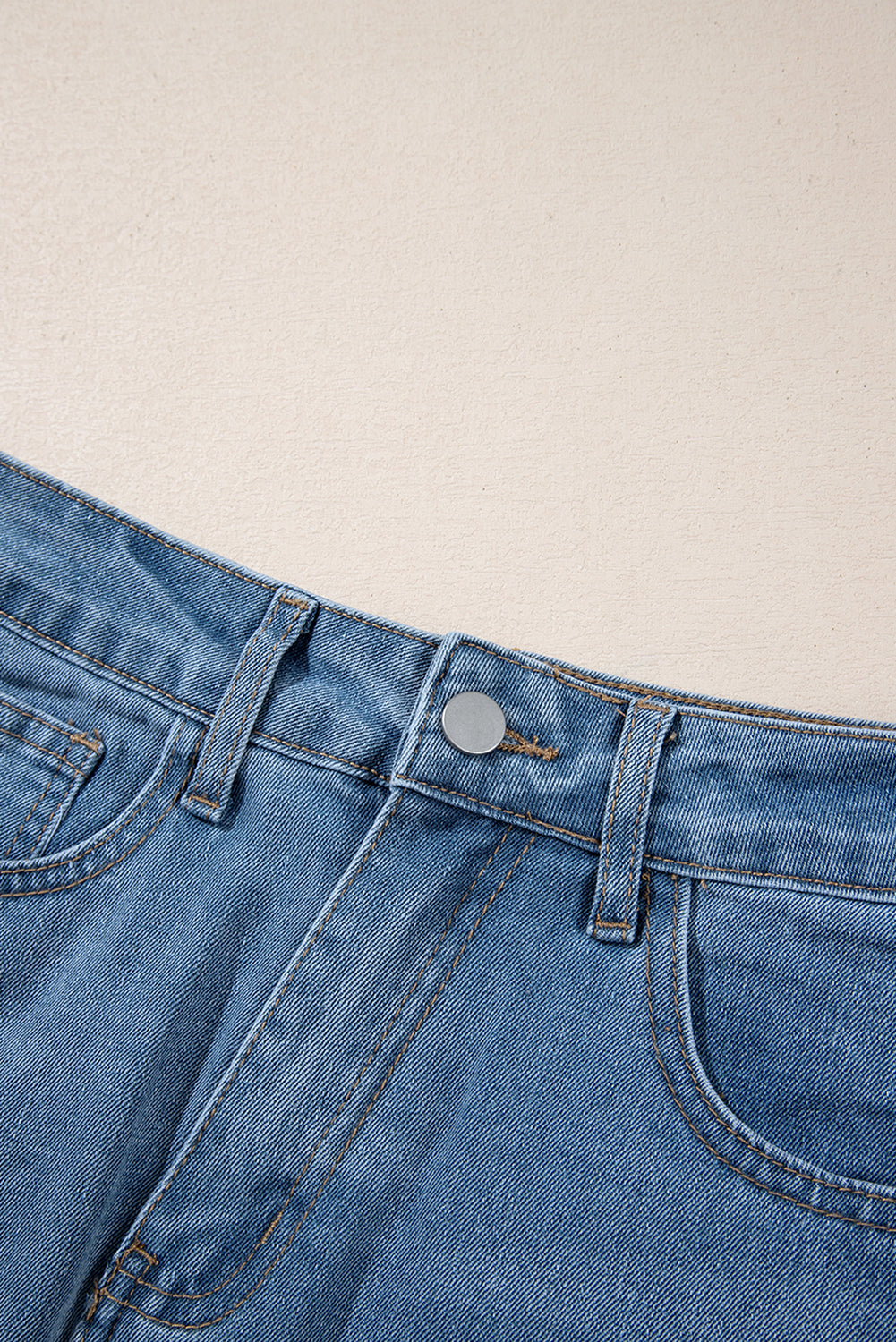 Light Blue Frayed Slit Asymmetric Denim Midi Skirt 🇺🇸